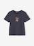 Kort cropped T-shirt met sterren inktblauw+zwart - vertbaudet enfant 