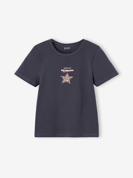 Fille-T-shirt manches courtes fille cropped