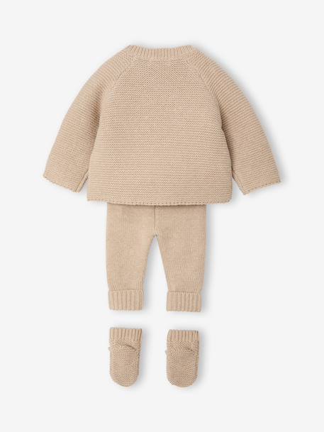 3-delige newbornset unisex gemêleerd beige - vertbaudet enfant 