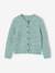 Gilet fille loose maille mousseuse bleu pétrole+gris chiné+menthe+rose+violine - vertbaudet enfant 