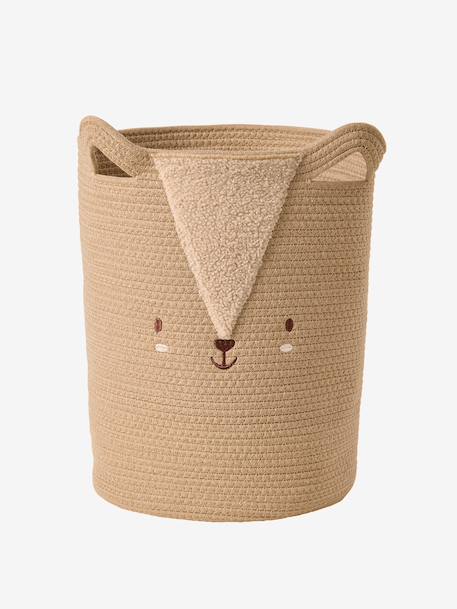 Panier en corde de coton écureuil moka - vertbaudet enfant 