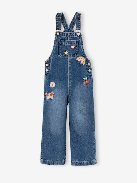 Fille-Salopette, combinaison-Salopette fille large en denim 
