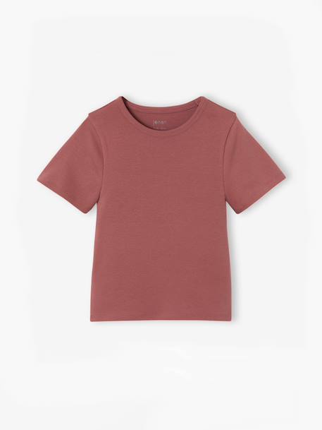 Lot de 2 T-shirts courts fille encre+vieux rose - vertbaudet enfant 
