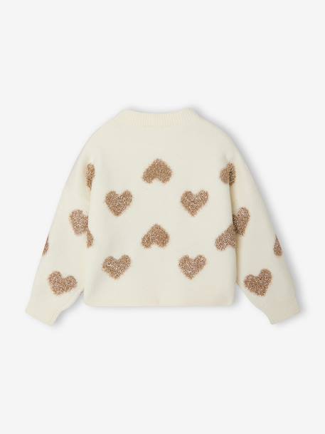 Gilet boutonné fille manches longues écru - vertbaudet enfant 