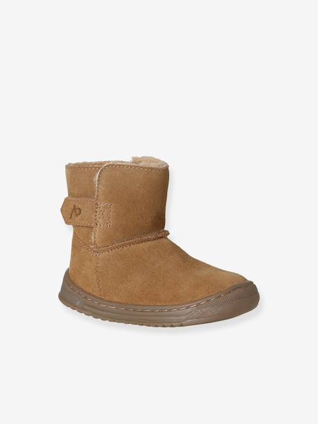 Chaussures premiers pas bébé boots cuir marron - vertbaudet enfant 