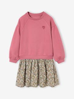 -Robe bi-matière fille