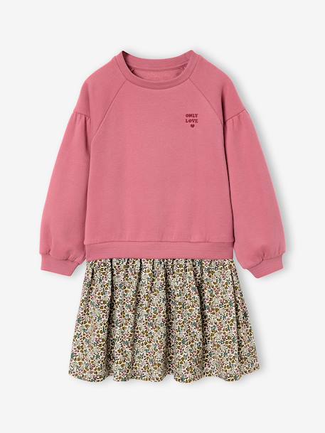 Fille-Robe-Robe bi-matière fille