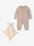 Ensemble combinaison et doudou naissance beige chiné - vertbaudet enfant 