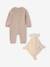 Ensemble combinaison et doudou naissance beige chiné - vertbaudet enfant 