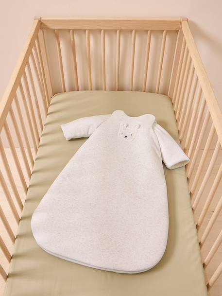 Gigoteuse velours manches amovibles` beige chiné - vertbaudet enfant 