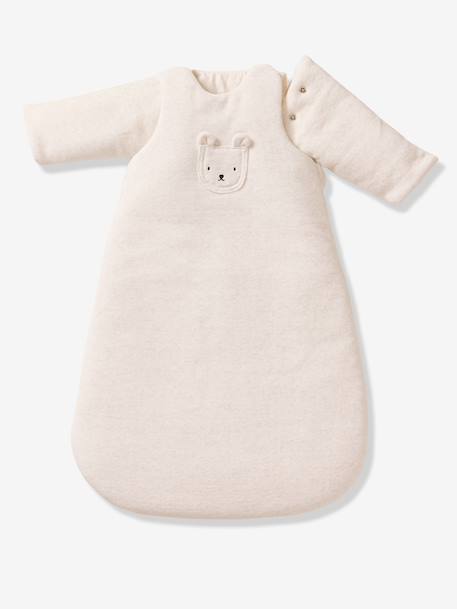 Gigoteuse velours manches amovibles` beige chiné - vertbaudet enfant 