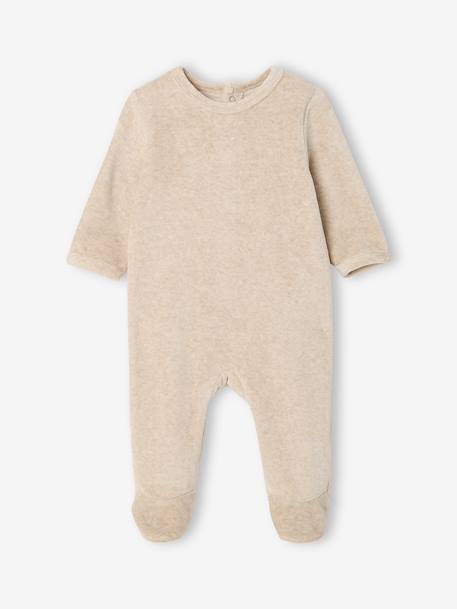 Lot de 3 dors bien bébé ouverture dos beige chiné+gris chiné+vert sauge - vertbaudet enfant 