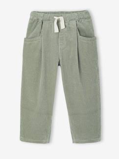 -Meisjesbroek van fluweel / velours met losse pasvorm
