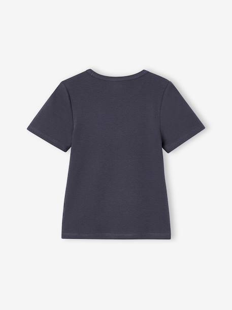T-shirt manches courtes fille cropped encre+noir - vertbaudet enfant 