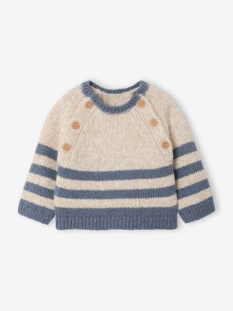 Pull tricot bébé garçon beige chiné - vertbaudet enfant 