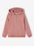 sweater met rits met capuchon voor meisjes oudroze - vertbaudet enfant 
