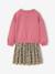 Robe bi-matière fille anthracite+écru+mauve+vert sauge - vertbaudet enfant 