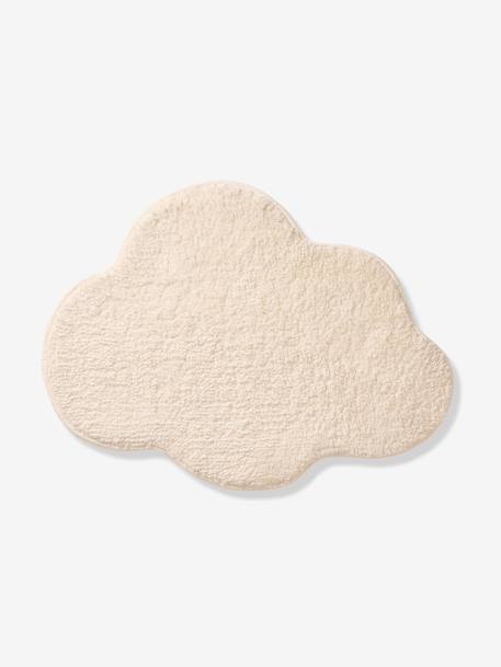 Tapis enfant doux forme nuage écru+rose poudré+vert sauge - vertbaudet enfant 