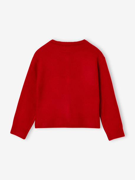 Gilet boutonné manches longues rouge - vertbaudet enfant 