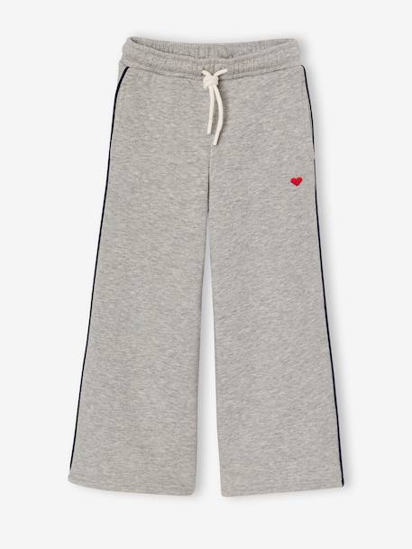Ensemble jogging fille sweat zippé gris chiné - vertbaudet enfant 