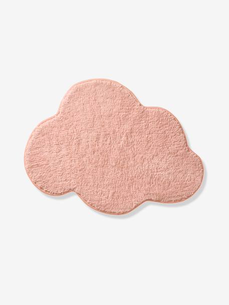 Tapis enfant doux forme nuage écru+rose poudré+vert sauge - vertbaudet enfant 