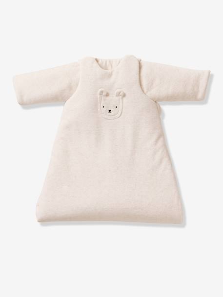 Gigoteuse velours manches amovibles` beige chiné - vertbaudet enfant 