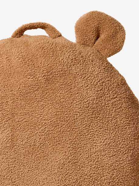 Coussin de sol ourson sherpa beige - vertbaudet enfant 