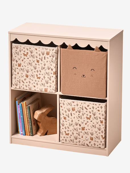 Set van 3 opbergbakken van mousseline beige - vertbaudet enfant 
