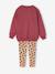 Sweatshirt en legging set meisje donkerpaars - vertbaudet enfant 