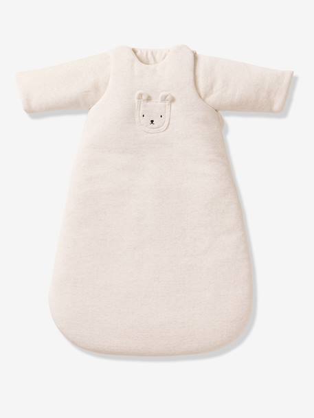 Gigoteuse velours manches amovibles` beige chiné - vertbaudet enfant 