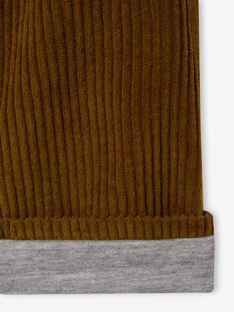 Wijde ribfluwelen broek jongen cappuccino+korstmos - vertbaudet enfant 