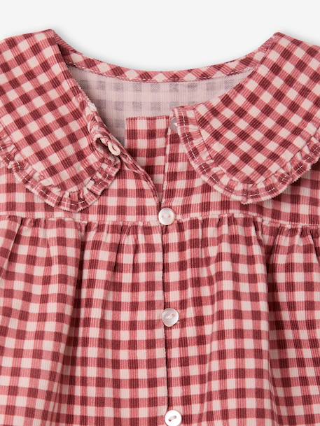 Blouse bébé imprimée en velours rose+vanille - vertbaudet enfant 
