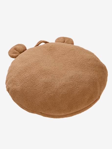 Coussin de sol ourson sherpa beige - vertbaudet enfant 