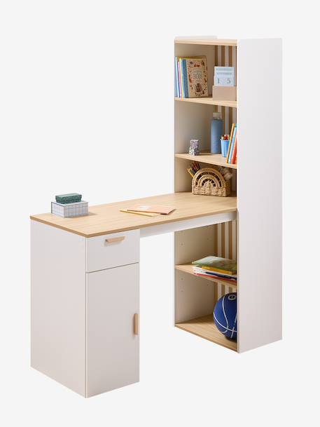 Bureau avec bibliothèque SOREN blanc - vertbaudet enfant 
