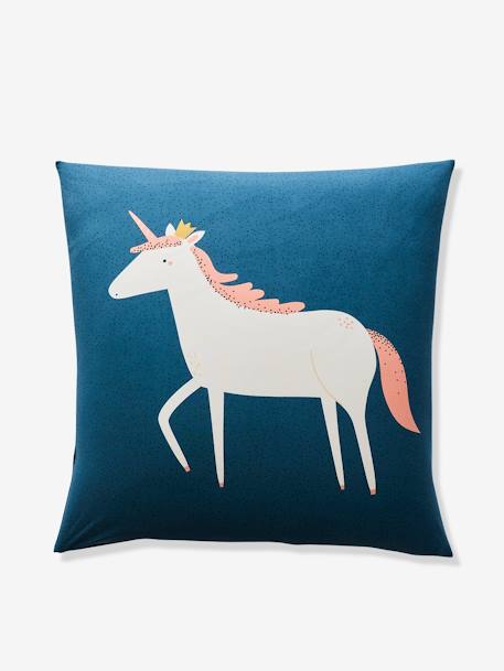 Dekbedovertrek + kussensloopset voor kinderen FORET ENCHANTEE BLAUW - vertbaudet enfant 