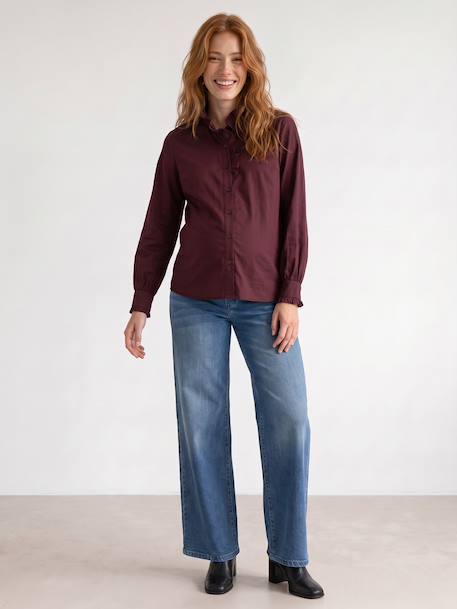 Zwangerschaps- en voedingsblouse pruim - vertbaudet enfant 