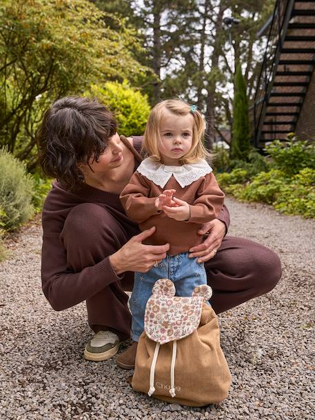 Pull bébé fille manches longues mauve+moka - vertbaudet enfant 