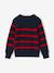 Pull garçon rayé bleu moyen+bordeaux+écru+encre+vert sauge - vertbaudet enfant 
