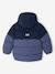 Doudoune à capuche garçon bleu+rouille - vertbaudet enfant 
