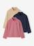Lot de 3 tee-shirts BASICS à col montant fille bois de rose+mauve - vertbaudet enfant 