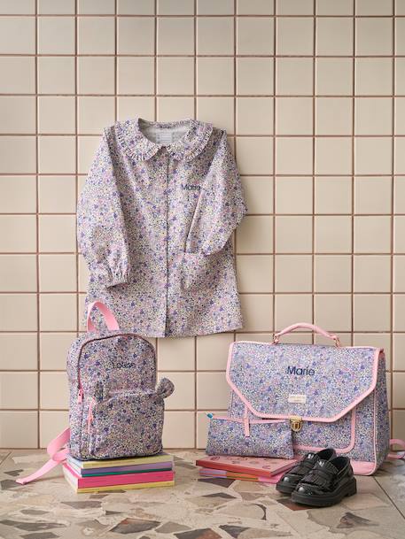 Polyester schooltas voor meisjes lila (poederkleur) - vertbaudet enfant 