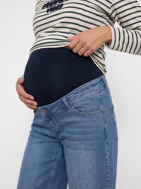 Zwangerschapsjeans met wijde pijpen stone - vertbaudet enfant 