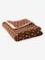 Couverture en gaze de coton et sherpa chocolat - vertbaudet enfant 