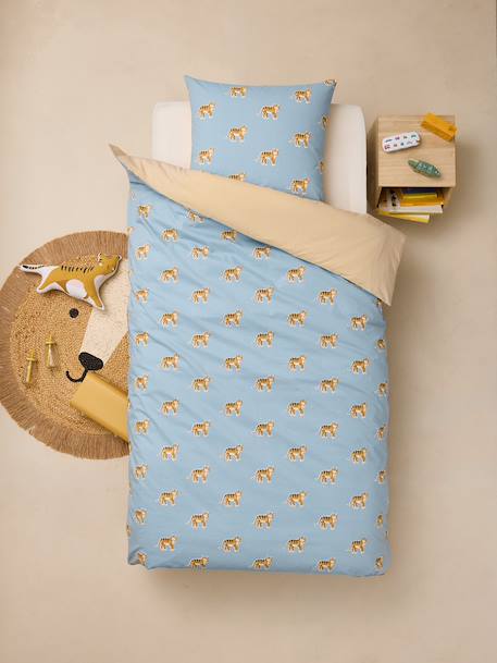 Kinderdekbedovertrekset ODYSSEE middenblauw - vertbaudet enfant 