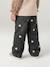 Wijde jeans met kleine geborduurde hartjes denimgrijs+double stone+stone - vertbaudet enfant 