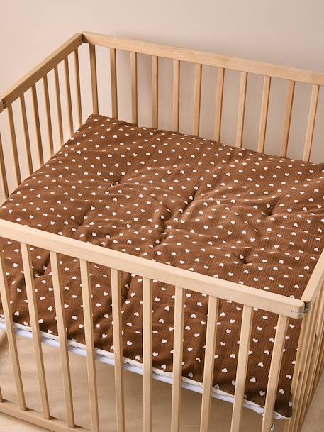 Boxmatras van katoengaas chocoladebruin - vertbaudet enfant 