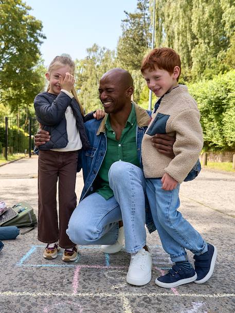 Parka 3 en 1 garçon amovible bleu ardoise+noix de pécan - vertbaudet enfant 