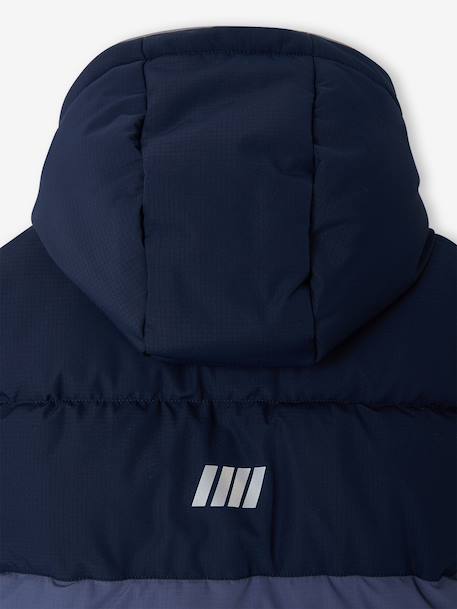 Jongensjas met capuchon blauw+roest - vertbaudet enfant 