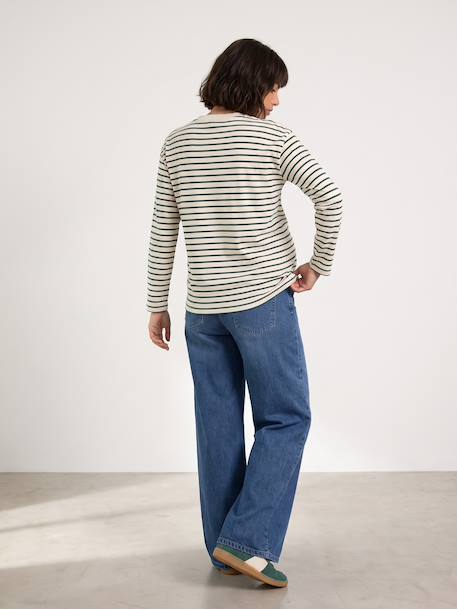 Zwangerschapsjeans met wijde pijpen stone - vertbaudet enfant 