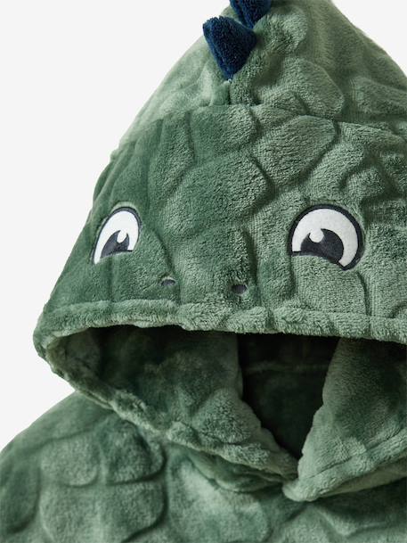 Fleece poncho deken voor kinderen donkergroen - vertbaudet enfant 